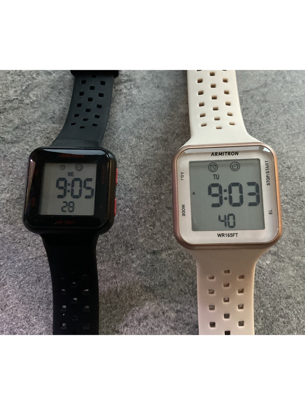 Pair Of Armitron Digital Watches Both Watches Run Great A14